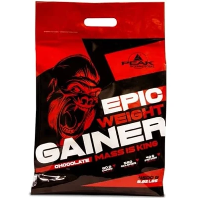 Abbildung von PEAK Epic Weight Gainer 4500g Geschmack Chocolate I Pulver 30 Portionen Masseshake Gewichtszunahme Protein Matrix (Whey Casein Ei Protein) Kohlenhydratmatrix Hafermehl 4500 g