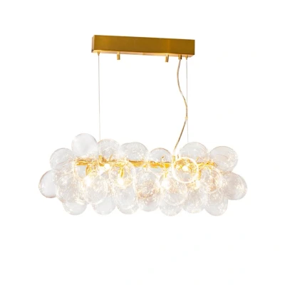 Abbildung von By Rydéns Gross Bar Pendelleuchte, messing/klar, 80 cm, Glas