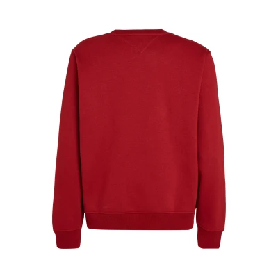 Abbildung von Tommy Jeans Sweatshirt TJM REG S FLAG CREW mit bestickten Markenlogo auf Brusthöhe