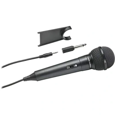 Abbildung von Audio Technica ATR1100X Unidirectional Dynamic Vocal/Instrument Microphone includes Desk Stand (Black)