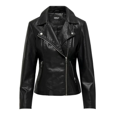 Abbildung von ONLY Biker Kunstlederjacke, Damen, Größe: XS, Black