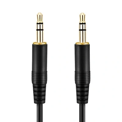 Abbildung von conecto 1 m Stereo Aux Kabel 2 mal 3,5 mm Stecker Klinke vergoldet Ultraslim D Audio
