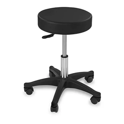 Abbildung von Physa Drehhocker Rollhocker Arbeitshocker höhenverstellbar 45 58 cm Kunstleder Schwarz