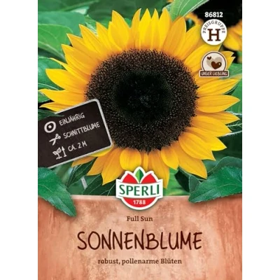 Abbildung von Sperli Sonnenblumensamen Full Sun, F1 86812 einjährig Schnittblume ca. 2m robuste Sorte pollenarm Pflanzen Samen, Saatgut, Blumensamen