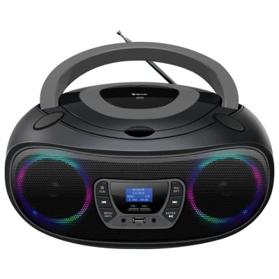 Abbildung von Denver TDB 212GR CD Player (Retro Design, Bluetooth, Player, DAB+ mit LCD Display &amp; Lichteffekt)