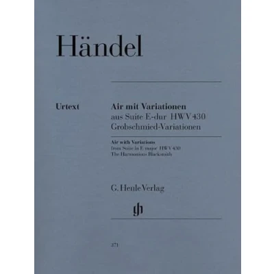 Abbildung von Air (Grobschmied Variationen). Klavier: Besetzung: Klavier zu zwei Händen (G. Henle Urtext Ausgabe)