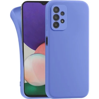 Abbildung von MyGadget Hülle für Samsung Galaxy A23 5G robuste Silikon Schutzhülle TPU Case Slim Silikonhülle Back Cover Kratzfest Handyhülle Matt Blau