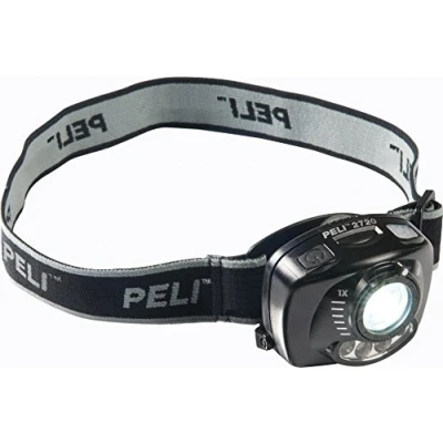 Abbildung von PELI 2720: Nachtsichttaugliche LED Stirnlampe mit Aktivierungssteuerung durch Gesten, Hochwertige Qualität für Mechaniker, Baustelle, Elektriker, IPX4 wasserfest, 200 Lumen, 103h Brenndauer, Schwarz