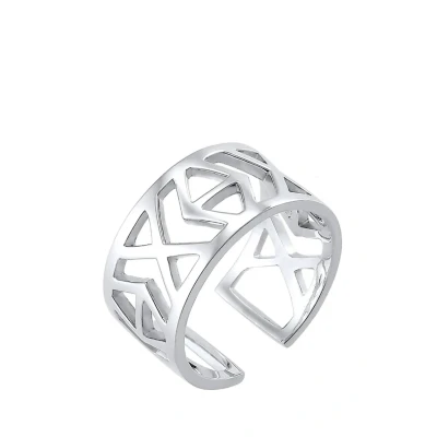 Abbildung von Elli Ikatmuster 925 Sterling Silber Ring silvercoloured, Damen, Größe: 54, Silver coloured