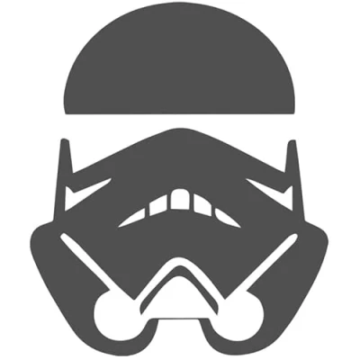Abbildung von Decus Star Wars Stormtrooper L 0150 (grau) // Sticker OEM JDM Style Aufkleber