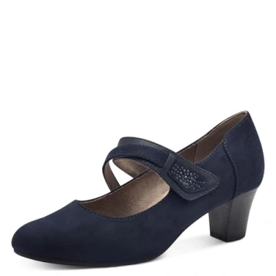 Abbildung von Jana 8 24464 20 Vegan Damen Schuhe H Weite Pumps Spangenpumps Klettverschluss