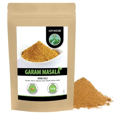 Abbildung von Garam Masala (500g), Gewürzmischung für Tikka Masala, typisch indische Gewürzmischung, wiederverschließbare Verpackung