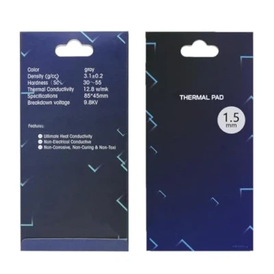 Abbildung von Wärmeleitpads 12,8 W/mK, 85x45x1.5mm, Silikon Thermal Pad für Kühlkörper/GPU/CPU/LED Kühler