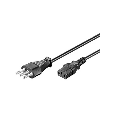 Abbildung von Goobay 97203 Kaltgerätekabel Italien, 1, 8 m, Schwarz Italien Stecker (Typ L, CEI 23 16 VII) &gt; Gerätebuchse C13 (Kaltgeräteanschluss)