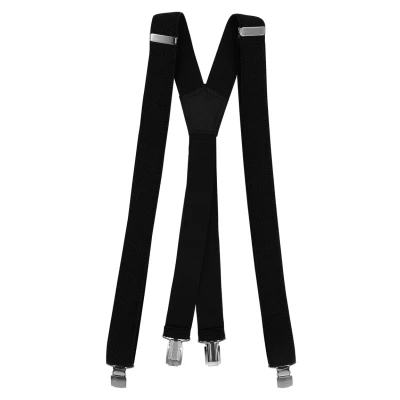 Abbildung von Fabio Farini HOSENTRÄGER 3CM Breite Xform Verstellbare LÄNGE MIT Clipverschluss Gürtel business, Herren, Größe: One Size, Schwarz