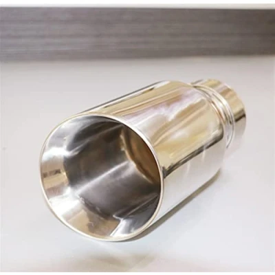 Abbildung von Auspuffblende 304 Edelstahl Universal Auspuffanlage Endrohr + Auto Auspuffspitze 1 Stück (Größe : 63MM IN 114MM OUT)