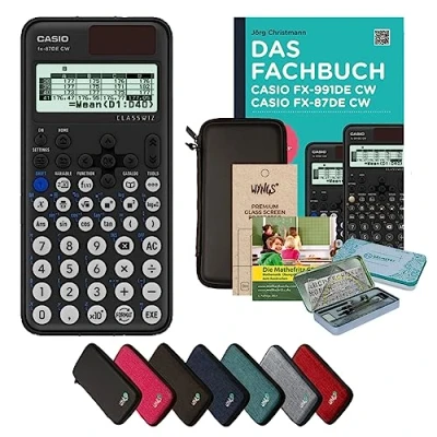 Abbildung von CALCUSO Streberpaket Schwarz mit Taschenrechner Casio FX 87DE CW