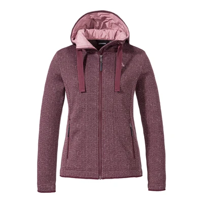 Abbildung von Schöffel Fleece Hoody Aurora L Damen Wanderjacke (Pflaume 42) Fitnessbekleidung