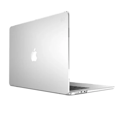 Abbildung von Speck Smartshell Hülle für MacBook Air 15 Zoll (2023) Kratzschutz Slim Case Slide Prevention Clear/Sweater Grey