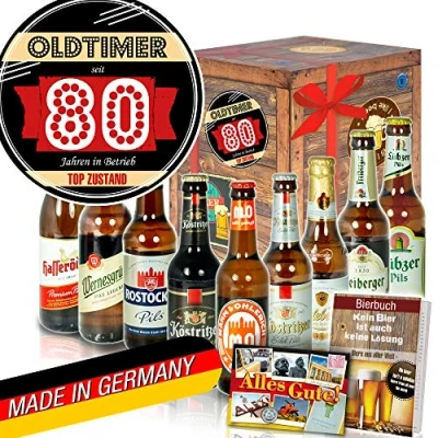 Abbildung von Oldtimer 80 ++ DDR Bier Geschenk Geschenke 80ten Geburtstag