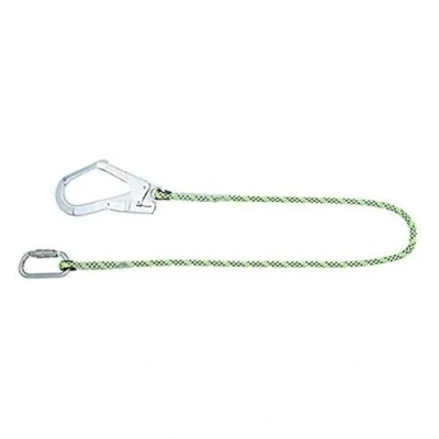 Abbildung von Honeywell Miller Schlüsselband ø11 mm Kernmantel 1,5 m mit hellgrünem Seil schwarzen Streifen, gut sichtbare Nähte, Polyesterhülle, Polyamid Kern, 1032340 (1 Stück)