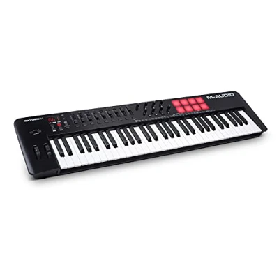 Abbildung von M Audio Oxygen 61 V Tasten USB MIDI Keyboard Controller mit Beat Pads, Smart Chord &amp; Scale Modi, Arpeggiator und Softwarepaket inklusive