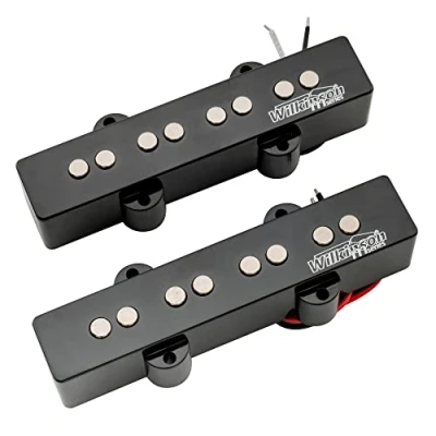 Abbildung von Wilkinson WOJB Vari Gauss Keramik 4 Saiter Jazz Bass Tonabnehmer Pickups Set für JB Style E Bass, Schwarz