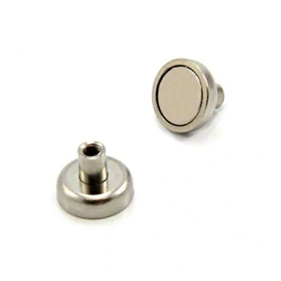 Abbildung von N42 Neodym Topf Magnet Für Diy , Engineering Herstellung, Hängen und Halteanwendungen 16mm Dia x 13mm Hoher M4 Gewinde 9,7kg Zug Pack von 10