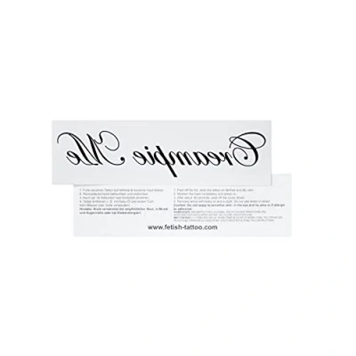 Abbildung von 1 x Creampie Me Tattoo Schriftzug in schwarz Kinky Fetish Temporary (1)
