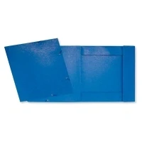 Abbildung von Exacompta 59507E Einschlagmappe DIN A3. Made in Germany. Aus extra starkem Colorspan Karton mit 3 Innenklappen und 2 Gummizügen Sammelmappe für Büro Schule blau