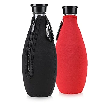 Abbildung von kwmobile Outdoor Flaschenkühler 2x Schutzhülle für SodaStream Glasflasche, Neopren Hülle Glasflasche Flaschen Kühler Wasser Karaffe