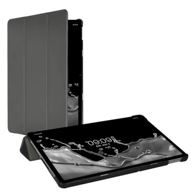 Abbildung von kwmobile Hülle kompatibel mit Xiaomi Redmi Pad SE Smart Cover Tablet Case Schutzhülle Stand in Anthrazit