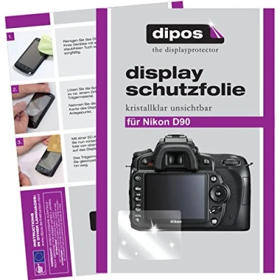 Abbildung von dipos I 6X Schutzfolie klar kompatibel mit Nikon D90 Folie Displayschutzfolie