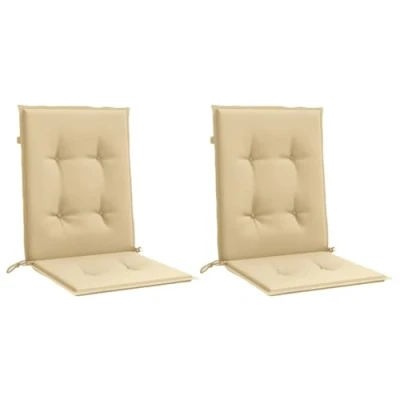 Abbildung von vidaXL Sitzauflage Niedriglehner Auflagen 2 Stk. Melange Beige 100x50x4 cm Stoff, (2 St)