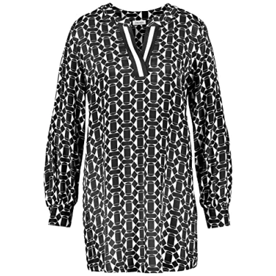 Abbildung von Gerry Weber Bluse, Damen, Größe: 38, Ecru weiss blau druck