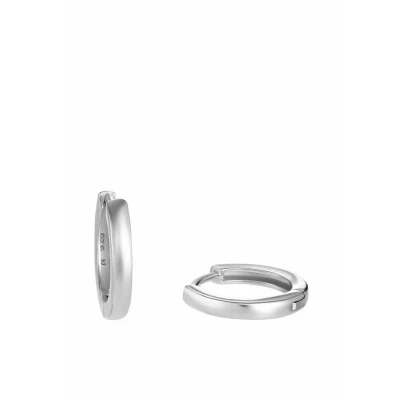Abbildung von Amor Creolen 925 Sterling Silber Damen Ohrschmuck, 1,3 cm, Silber, Kommt in Schmuck Geschenk Box, 9189816