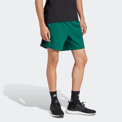 Abbildung von adidas Herren Essential Three Stripes Single Jersey Short 7IN, Pure Ruby/Black, M