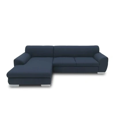 Abbildung von DOMO. collection Ecksofa Nika, Sofa mit Schlaffunktion in L Form, Eckgarnitur, moderne Polsterecke, Eckcouch, Schlafsofa, 277 x 156 78 cm (BxTxH), blau