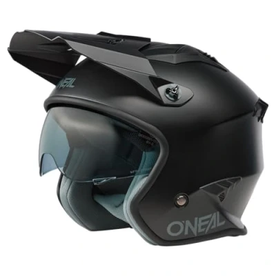Abbildung von O&#039;NEAL Motorradhelm Enduro Adventure Street ABS Schale, integrierte Sonnenblende Volt Helmet SOLID V.24 Erwachsene Schwarz Größe M