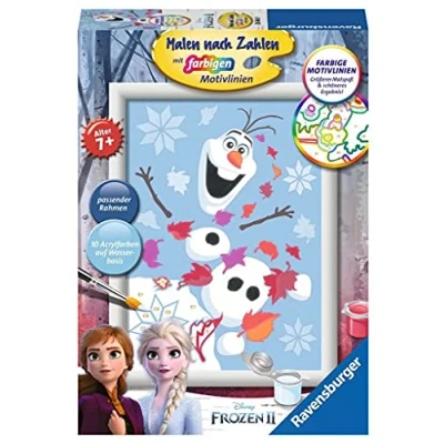 Abbildung von Ravensburger Malen nach Zahlen Disney Frozen II, Fröhlicher Olaf, Made in Europe