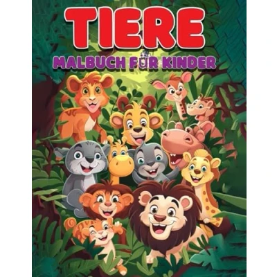Abbildung von Tiere Malbuch für Kinder: Tierisches Vergnügen: Ausmalbuch kleine kreative Künstler Entdecke und Male die Tierwelt!
