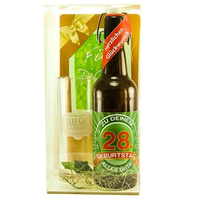 Abbildung von Bier Geschenk Geschenkset 28. Geburtstag