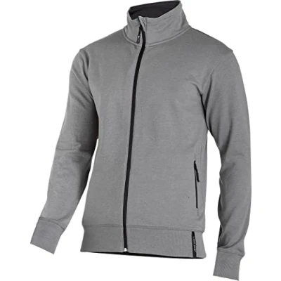 Abbildung von Lahti PRO Herren Arbeitssweatshirt Baumwolle Sweatshirt Bluse Zip Neck Größe: 3XL Farbe: Grau mit Reißverschluss und Taschen