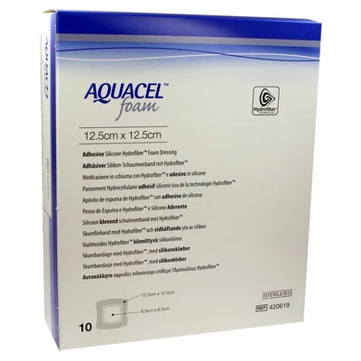 Abbildung von Aquacel Foam Adhäsiv 12,5x12,5 cm Verban 10 St