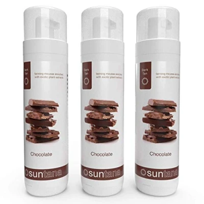 Abbildung von Suntana Spray Tan Duft Schokolade &#039;Dunkel&#039; Self Tanning Mousse 3 tlg.