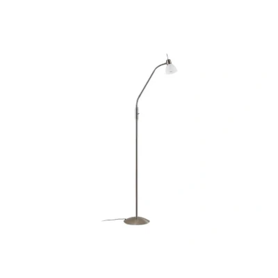 Abbildung von Lindby Stehlampe Gwendolin, Leuchtmittel nicht inklusive, Modern, Glas, Metall, weiß alabaster, nickel satiniert, 1 flammig