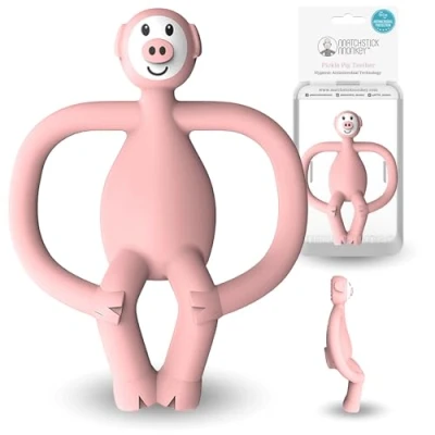 Abbildung von Matchstick Monkey Beißring / Zahnungshilfe für wundes Zahnfleisch verschiedene Tiermotive