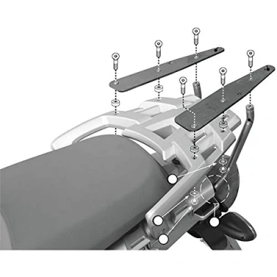 Abbildung von Topcase Träger schwarz Monokey Koffer mit M5 Platte oder Max. Zuladung 6 kg passend für BMW R 1200 GS Bj. 0406