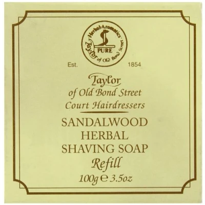 Abbildung von Taylor of Old Bond Street Sandalwood Herbal Shaving Hard Soap, Refill 100 g