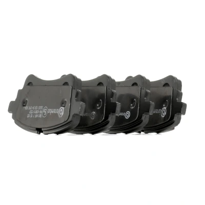 Abbildung von BREMBO P 85 185 Bremsbelagsatz für Verschleißwarnanzeiger vorbereitet mit Bremssattelschrauben, Anti Quietsch Blech Zubehör